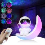 Moon lamp Star Projector Galaxy Night Light,Astronaut Starry Nebula Ceiling LED Lamp with Timer and Remote, Gift for Kids Adults for Bedroom, Christmas, Birthdays