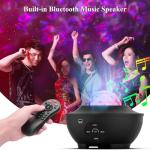 SOMKTN Star Projector Galaxy Light Projector, Ocean Wave Projector for Bedroom with White Noise, Bluetooth Speaker, Timer & Remote Control, Star Night Light Projector for Kids Teens