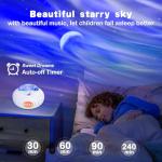 yoostooper Star Projector, Double Effect Galaxy Projector Aurora and Milky Way Star Projector Galaxy Light with Bluetooth Speaker/Timer/Remote Night Light Projector for Kids, Adults etc