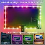 HOUHUI TV LED Lights 13Ft, RGB LED Strip Lights for 32-65in TV Backlight, App Control Strips Light Sync to Music, USB Bias LED Strip Lighting for Bedroom Home Room PC Monitor Gaming Lights Cabinet
