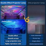 yoostooper Star Projector, Double Effect Galaxy Projector Aurora and Milky Way Star Projector Galaxy Light with Bluetooth Speaker/Timer/Remote Night Light Projector for Kids, Adults etc