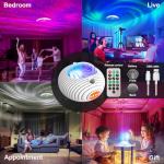 yoostooper Star Projector, Double Effect Galaxy Projector Aurora and Milky Way Star Projector Galaxy Light with Bluetooth Speaker/Timer/Remote Night Light Projector for Kids, Adults etc