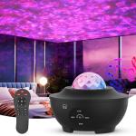 SOMKTN Star Projector Galaxy Light Projector, Ocean Wave Projector for Bedroom with White Noise, Bluetooth Speaker, Timer & Remote Control, Star Night Light Projector for Kids Teens