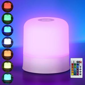 VTYXCTIGJ Night Light Bedside Lamp with Touch and Remote Control, 13 RGB Colors Changing 5 Brightness Dimmable Table lamp, Rechargeable Portable Desk Lamp for Baby Kids Nursery Bedroom Outdoor Camping