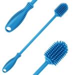 Silicone Bottle Cleaning Brush with Long Handle, Water Bottle Cleaner for Baby Bottles, Hydro Flask, Sports Bottle, Vase, Glassware, Perfect for Smaller Diameter Bottle Openings (Qty 1)