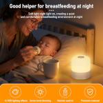 VTYXCTIGJ Night Light Bedside Lamp with Touch and Remote Control, 13 RGB Colors Changing 5 Brightness Dimmable Table lamp, Rechargeable Portable Desk Lamp for Baby Kids Nursery Bedroom Outdoor Camping