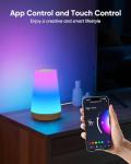 Bonsery Smart Table Lamp, Dimmable Nursery Night Light with App/Voice Control Compatible with Alexa, Led Desk Lamp with 32 Modes 2700-6500k & Music Sync, Bedside Lamp for Kids with Timer