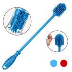 Silicone Bottle Cleaning Brush with Long Handle, Water Bottle Cleaner for Baby Bottles, Hydro Flask, Sports Bottle, Vase, Glassware, Perfect for Smaller Diameter Bottle Openings (Qty 1)