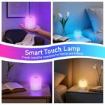 VTYXCTIGJ Night Light Bedside Lamp with Touch and Remote Control, 13 RGB Colors Changing 5 Brightness Dimmable Table lamp, Rechargeable Portable Desk Lamp for Baby Kids Nursery Bedroom Outdoor Camping