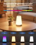 Bonsery Smart Table Lamp, Dimmable Nursery Night Light with App/Voice Control Compatible with Alexa, Led Desk Lamp with 32 Modes 2700-6500k & Music Sync, Bedside Lamp for Kids with Timer