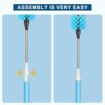 2-in-1 Water Bottle Brush, 14.5-inch Long-Handled Cleaning Brush, Kitchen Scrubber, Lid Cleaner, Suitable for Water Bottles, Cups, Glasses, Baby Bottles, Blue