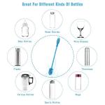Silicone Bottle Cleaning Brush with Long Handle, Water Bottle Cleaner for Baby Bottles, Hydro Flask, Sports Bottle, Vase, Glassware, Perfect for Smaller Diameter Bottle Openings (Qty 1)