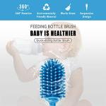 Silicone Bottle Cleaning Brush with Long Handle, Water Bottle Cleaner for Baby Bottles, Hydro Flask, Sports Bottle, Vase, Glassware, Perfect for Smaller Diameter Bottle Openings (Qty 1)