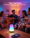 Bonsery Smart Table Lamp, Dimmable Nursery Night Light with App/Voice Control Compatible with Alexa, Led Desk Lamp with 32 Modes 2700-6500k & Music Sync, Bedside Lamp for Kids with Timer