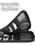 Digital Accessory Pouch – Portable Travel Organizer Bag for Cables, Chargers, Earphones, Power Banks & Tech Gadgets – Water Repellent Zipper Storage Case for Men & Women