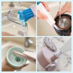 2-in-1 Water Bottle Brush, 14.5-inch Long-Handled Cleaning Brush, Kitchen Scrubber, Lid Cleaner, Suitable for Water Bottles, Cups, Glasses, Baby Bottles, Blue