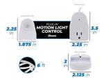 Westek Plug In Motion Sensor Outlet Light Control, 2 Pack - Indoor Motion Sensor Device Activates Lights When Motion is Detected - Ideal for Dark Hallways - 25ft Range, 6 Foot Cord (MLC12BC-4)