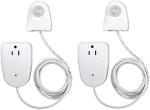 Westek Plug In Motion Sensor Outlet Light Control, 2 Pack - Indoor Motion Sensor Device Activates Lights When Motion is Detected - Ideal for Dark Hallways - 25ft Range, 6 Foot Cord (MLC12BC-4)