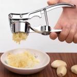 KINTEGOOD 5-in-1 Stainless Steel Garlic Press, Multi-Function Kitchen Gadget with Mincer, Crusher, Bottle Opener, Pit Remover