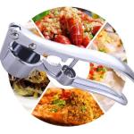 KINTEGOOD 5-in-1 Stainless Steel Garlic Press, Multi-Function Kitchen Gadget with Mincer, Crusher, Bottle Opener, Pit Remover