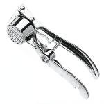 KINTEGOOD 5-in-1 Stainless Steel Garlic Press, Multi-Function Kitchen Gadget with Mincer, Crusher, Bottle Opener, Pit Remover