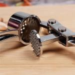 KINTEGOOD 5-in-1 Stainless Steel Garlic Press, Multi-Function Kitchen Gadget with Mincer, Crusher, Bottle Opener, Pit Remover