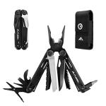 FLISSA Multitool, 16-in-1 Multitools with Sheath, Stainless Steel EDC Multitool, Pocket Knife, Bottle Opener, Screwdriver, Pocket Multi-Tool for Camping, Handwork, Hunting, Hiking, Fishing