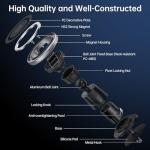 SYNCWIRE for MagSafe Car Mount, Flexible Rotation Magnetic Phone Holder for Car Vent, Hands Free Car Air Vent Phone Holder Clip Universal Compatible with iPhone 17 Pro Max 16 15 14 13 12 MagSafe Case