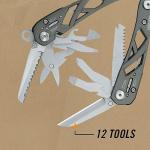 Gerber Gear Suspension 12-in-1 EDC Multi-Plier Multitool with Pocket Knife, Needle Nose Pliers, Wire Cutters and More, Gifts for Men, Camping and Survival, Grey