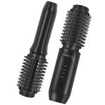 Youbella Cordless Hair Curling Iron Brush, Mini Travel Hot Straightener Comb, 3-In-1 Portable Wave Curling Wand, 1.5″ Ionic Heated Brush, USB Rechargeable Hair Curler, All Black –No Automatic Rotation