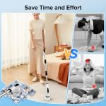 Electric Spin Scrubber, Dreazu IPX7 Shower Scrubber with 7 Replaceable Brush Heads & Retractable Handle, 2-Speed Adjustable Shower Cleaner for Bathroom, Bathtub, Kitchen, Tile Floors