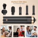 5 in 1 Blow Dryer Brush, Negative Ion Hair Dryer Brush Set Upgrade Hot Air Brush Air Styler Curling Wrap Air Curler, Curling Iron Hair Styling Tools As A Gift for Straight/Curl/Drying/Smoothing