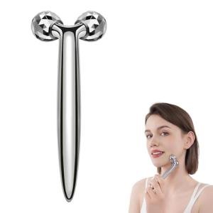 InfiniteRelax Metal Facial Roller Massager, 3D Cooling Face Massage Tool for Reduce Puffiness, Remove Eye Wrinkles, Face Lifting, Increase Firmness, Anti-Aging, Skin Tightening