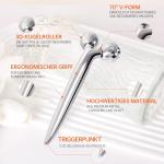 InfiniteRelax Metal Facial Roller Massager, 3D Cooling Face Massage Tool for Reduce Puffiness, Remove Eye Wrinkles, Face Lifting, Increase Firmness, Anti-Aging, Skin Tightening