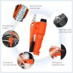 Adboros 24 Pcs Car Window Breaker Key Chains, 3 in 1 Glass Breaker Seat Belt Cutter Survival Whistle, Portable Safety Emergency Escape Tools, Multifunctional Car Accessories for All Vehicles