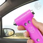 Swiss Safe 5-in-1 Emergency Car Safety Hammer – Car Window Breaker & Seatbelt Cutter, Heavy-Duty Escape Tool for Vehicle Emergencies and Auto Kits – Pink, 1 Pack