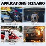 Adboros 24 Pcs Car Window Breaker Key Chains, 3 in 1 Glass Breaker Seat Belt Cutter Survival Whistle, Portable Safety Emergency Escape Tools, Multifunctional Car Accessories for All Vehicles