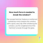 BLINGSTING Safety Hammer - Emergency Automotive Escape Tool with Window Breaker, Seat Belt Cutter & Adjustable Car Visor Strap - Tempered Glass Breaker - Steel Blade - Blush Rose Pink (1 Count)