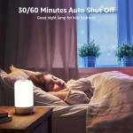 Lepro Table Lamp, Color Changing LED Touch Lamp for Bedroom, RGB and Tunable White 2700K-5700K, 350lm, Dimmable Bedside Nursery Night Light with Auto-Off Timer, Soft Warm White Mood Lighting, Silver