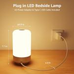 Lepro Table Lamp, Color Changing LED Touch Lamp for Bedroom, RGB and Tunable White 2700K-5700K, 350lm, Dimmable Bedside Nursery Night Light with Auto-Off Timer, Soft Warm White Mood Lighting, Silver