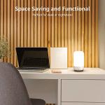 Lepro Table Lamp, Color Changing LED Touch Lamp for Bedroom, RGB and Tunable White 2700K-5700K, 350lm, Dimmable Bedside Nursery Night Light with Auto-Off Timer, Soft Warm White Mood Lighting, Silver