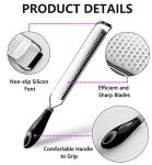 ALLTOP Lemon Zester, Hand-held Stainless Steel Food Grater,Pro Kitchen Tool for Cheese Parmesan Vegetable Ginger Garlic Nutmeg Citrus Lime Orange Chocolate Fruit - Fine Shredder