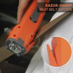 Emergency Tool LUXON 8-in-1 Car Safety Tool:Window Breaker,Seat Belt Cutter,LED Flashlight Rescue Tool USB Charger,SOS Light, Hand Cranking Charge, Magnetic for Vehicle Escape/Field Survival,Hiking