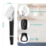 Soap Dispensing Dish Brush, Dish Scrub Brush with Soap Dispenser, Dish Soap Brush for Dishes, Pans, Sink, Pots