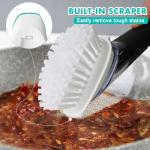 Soap Dispensing Dish Brush, Dish Scrub Brush with Soap Dispenser, Dish Soap Brush for Dishes, Pans, Sink, Pots