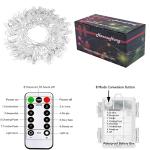 20 LED Photo Clip Fairy String Light,Indoor Outdoor Battery Box Powered,Remote,8 Modes,Timer,Valentine's Day Gift for Hanging Picture,Card,Artwork,Memos in Dorm,Bedroom,Wall Decoration (Warm White)