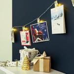 20 LED Photo Clip Fairy String Light,Indoor Outdoor Battery Box Powered,Remote,8 Modes,Timer,Valentine's Day Gift for Hanging Picture,Card,Artwork,Memos in Dorm,Bedroom,Wall Decoration (Warm White)