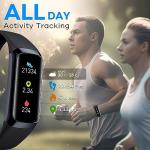 Fitness Tracker,Smart Watch with Blood Pressure Heart Rate Body Temperature & Sleep Monitor IP67 Waterproof Step Calorie Counter Pedometer Health Fitness Activity Watch for Android iOS Phone Men Women