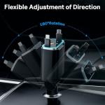 TOENNESEN Retractable Car Charger USB C 131W 4-in-1 Fast Charging with 2 Retractable Cables Car Phone Charger Adapter for iPhone 17 Pro Max 16 15 14 13 Fast Charge Car Accessories, Gifts for Men Women