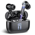 Wireless Earbuds, Bluetooth 5.4 Ear Buds Wireless Bluetooth Earbuds, 40H Playtime Bass Stereo Wireless Headphones in Ear, 4 ENC Mic Mini Bluetooth Earphones, IP7 Waterproof iOS Android Earbud, Black